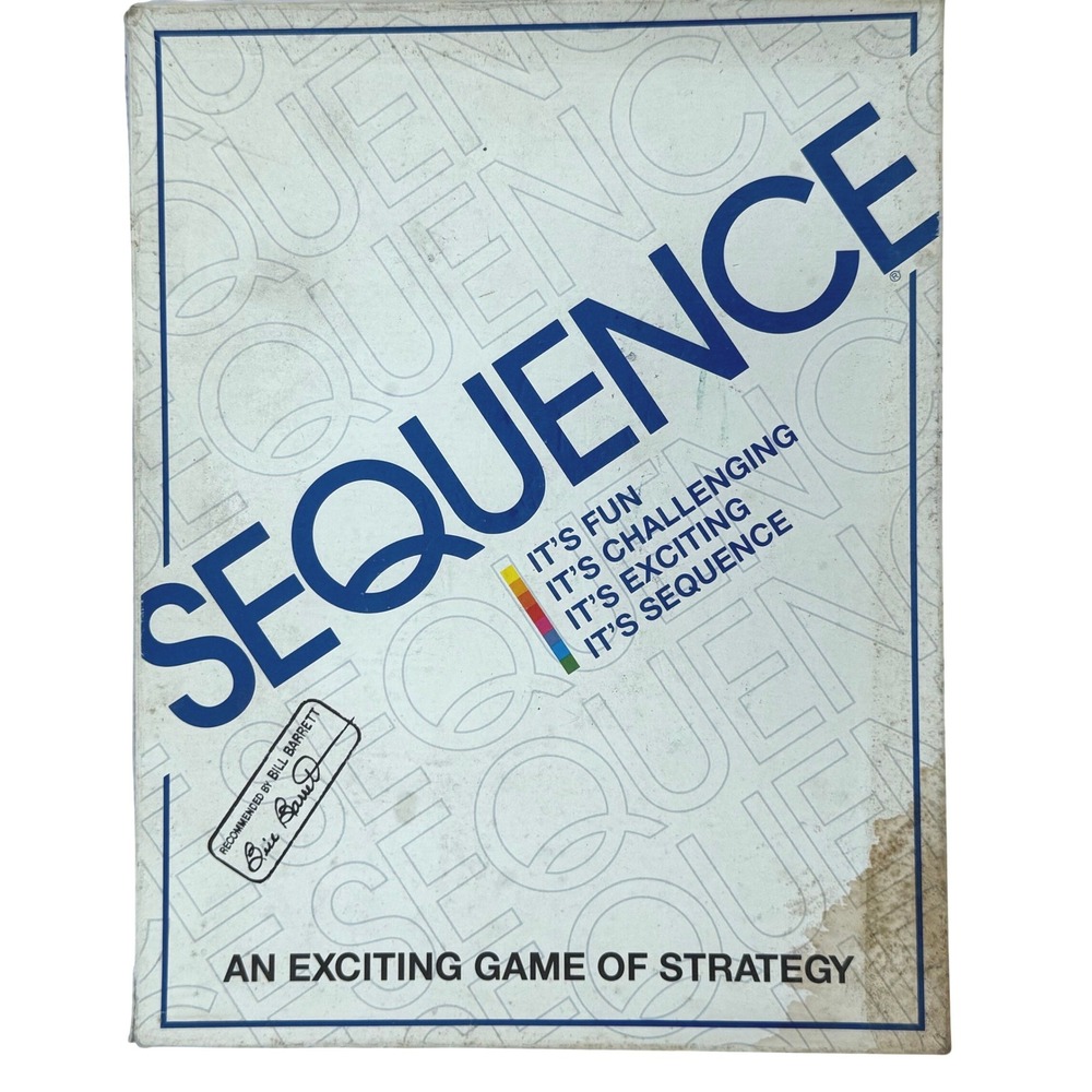VTG Sequence Board Game Jax Ltd 8002 Strategy Card Game Complete 1982 Edition - Picture 2 of 4